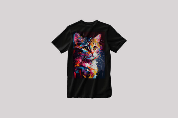 Playera de Gato multicolor